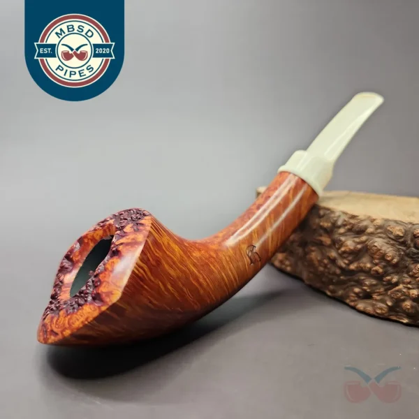 Todd Johnson Phalanx Smooth Horn w/ Bakelite Estate Briar Pipe, Unsmoked