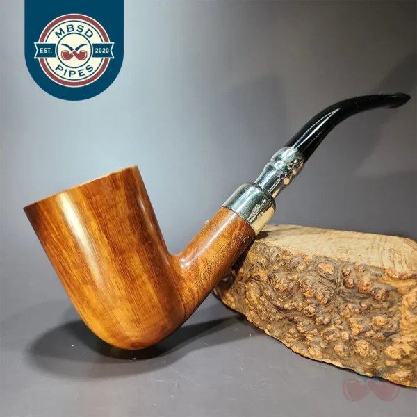 James Upshall P Grade XL Dublin w/ Silver Spigot Estate Briar Pipe, Unsmoked