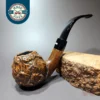 Caminetto New Dear Wax Drip Bent Apple Estate Briar Pipe, Italian Estates