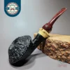 Pipe Tristan Granite Swedish Bulldog w/ Bamboo Handmade Briar Pipe, New