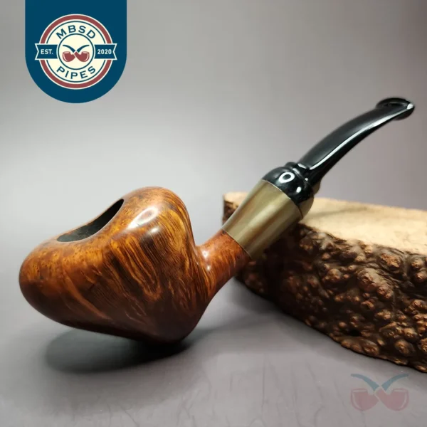 Bennie Joe Smooth Strawberry Handmade Briar Pipe, New