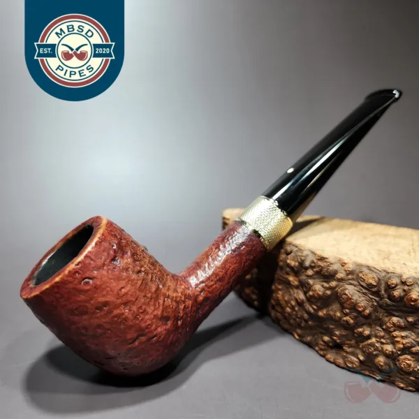 Dunhill 1977 Red Bark 41032 w/ 9ct Gold Band Estate Briar Pipe, English Estates