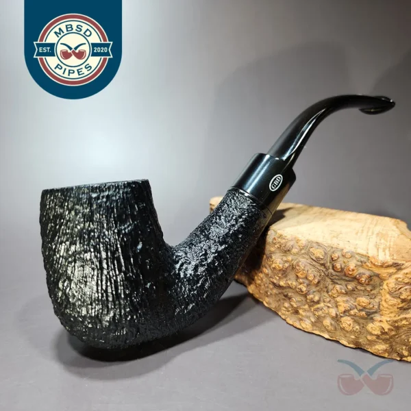 GBD Baronet Sandblasted Bent Billiard Estate Briar Pipe, Unsmoked