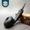 Jared Coles Sandblasted Long Shank Rhodesian Handmade Briar Pipe, New