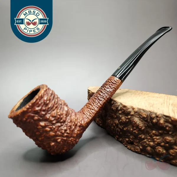 Savinelli Capri Root Briar 810 Rusticated Billiard Estate Briar Pipe, Italian Estates