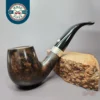 Barling Admiral Ye Olde Wood Bent Billiard Estate Briar Pipe, Unsmoked, 9mm
