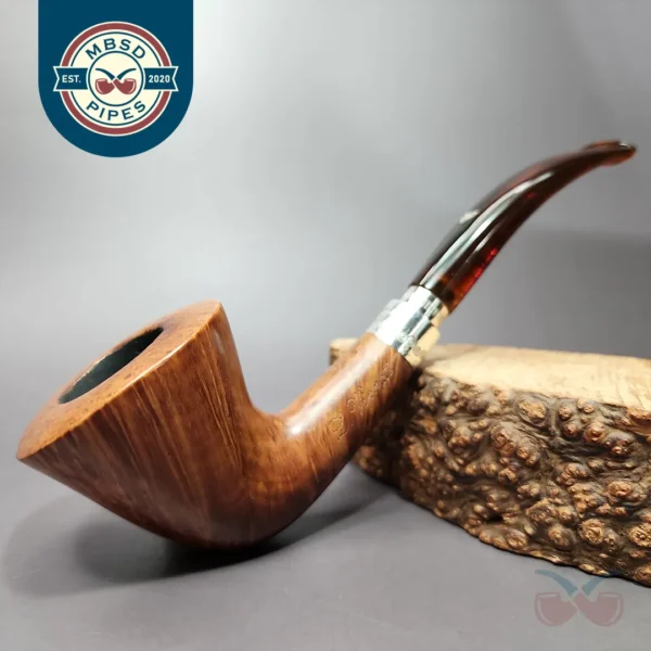 Viprati Smooth Dublin w/ Silver Mount Estate Briar Pipe, Italian Estates