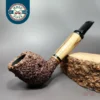Kevin Arthur Rusticated Cutty w/ Zebrawood Estate Briar Pipe, American Estates