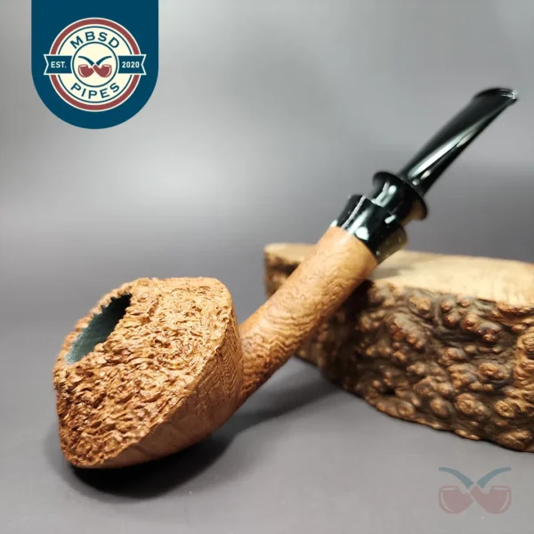 Pipe Tristan Sandblasted Squat Rhodesian Handmade Briar Pipe, New