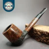 WO Larsen Partially Rusticated Lumberman Estate Briar Pipe, Danish Estates