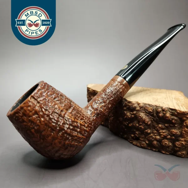Mastro de Paja 1C 1 Sun Sandblasted Brandy Estate Briar Pipe, Italian Estates