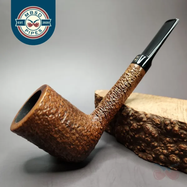 Radice Rind Rusticated Stack Billiard Estate Briar Pipe, Italian Estates