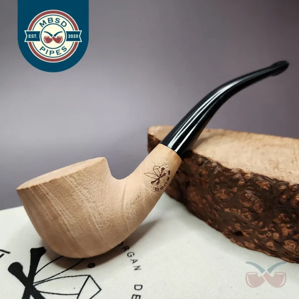 Morgan Bones Small Pot Sandblasted Briar Pipe, New