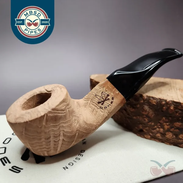 Morgan Bones Sandblasted Pot Briar Pipe, New