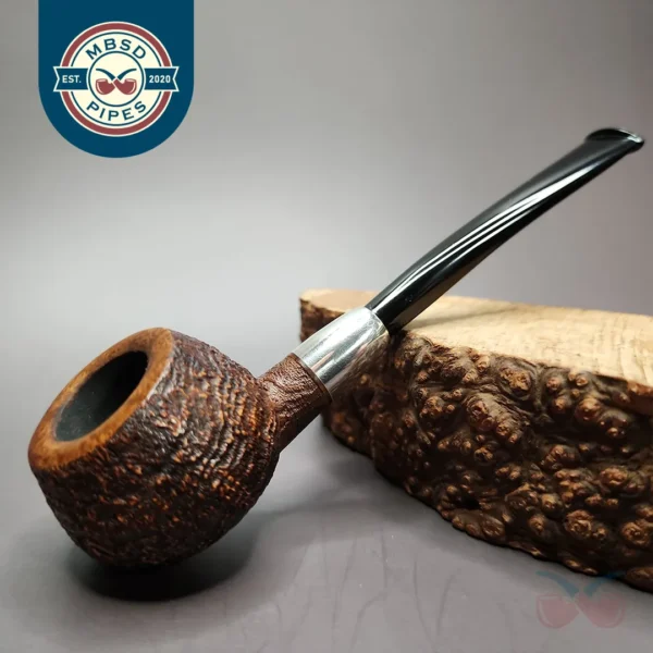 Trey Rice Sandblasted Army Mount Prince Estate Briar Pipe, American Estates