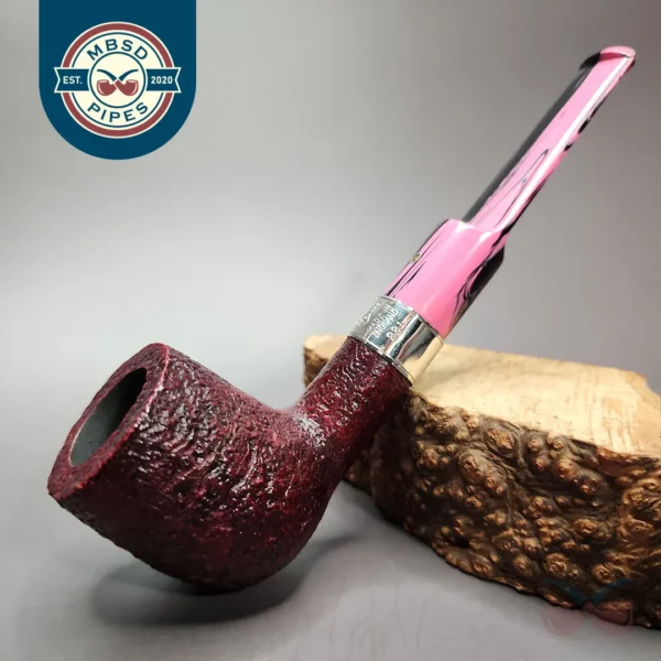Ashton 2021 Brindle XXX Sandblasted Billiard Estate Briar Pipe, English Estates