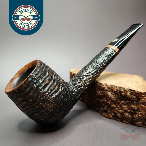Mastro de Paja 1B Sandblasted Canadian Estate Briar Pipe, Italian Estates