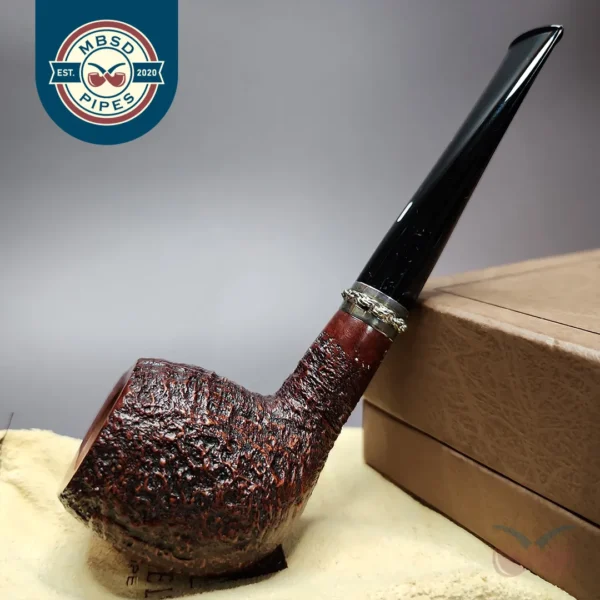 Castello Le Catene Old Antiquari 86/250 Sandblasted Apple Estate Briar Pipe, Unsmoked