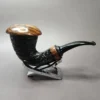 Karim Pipes Handmade Rusticated Calabash Pipe, New - Image 3