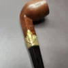 Pre-Kaywoodie KBB Blue Line Bakelite w/ Gold Smooth Billiard Estate Briar Pipe, Unsmoked - Image 3