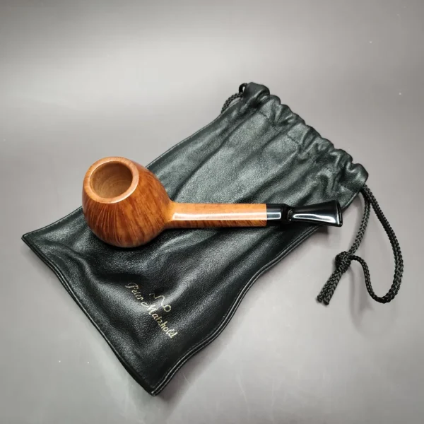 Peter Matzhold 4E Smooth Brandy w/ Teardrop Shank Estate Briar Pipe, Unsmoked - Image 3