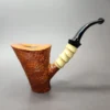 Xin Li Sandblasted Cherrywood Handmade Briar Pipe, New - Image 3
