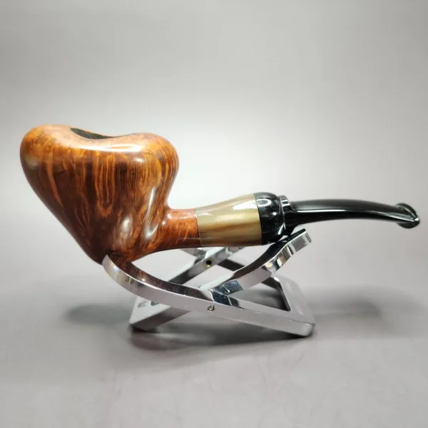 Bennie Joe Smooth Strawberry Handmade Briar Pipe, New - Image 3