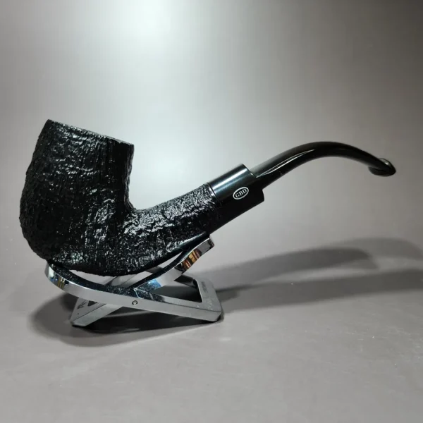 GBD Baronet Sandblasted Bent Billiard Estate Briar Pipe, Unsmoked - Image 3