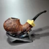 Jared Coles Sandblasted Drunken Brandy Handmade Briar Pipe, New - Image 3