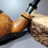 Viprati Partially Rusticated Brandy Estate Briar Pipe, 9mm, Italian Estates - Image 3
