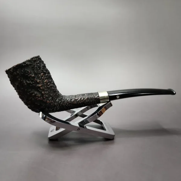 Castello Sea Rock Briar 39 Rusticated Zulu Estate Briar Pipe, Repair Band - Image 3