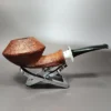 Pipe Tristan Sandblasted Bulldog w/ Durat Handmade Briar Pipe, New - Image 3