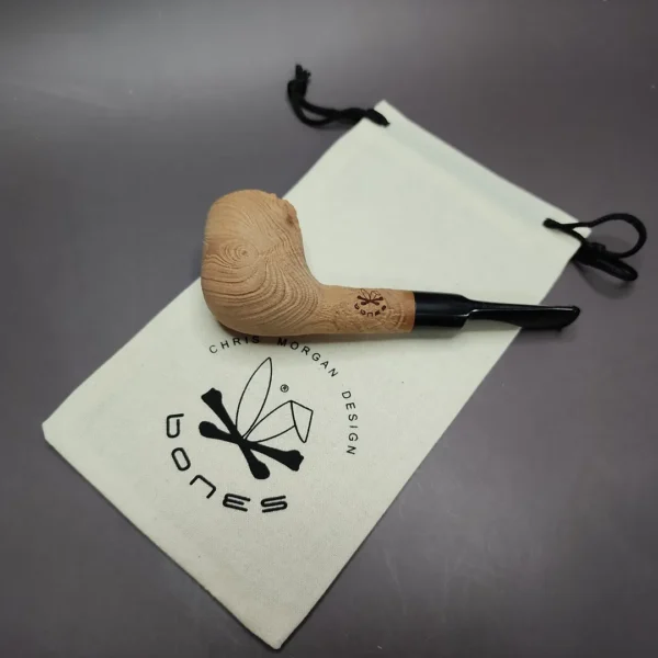 Morgan Bones Sandblasted Saddle Billiard Briar Pipe, New - Image 3