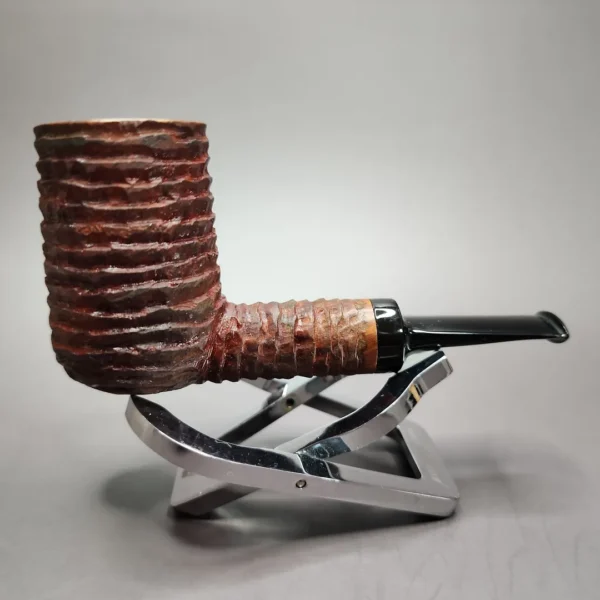 Bennie Joe Rusticated Nosewarmer Stack Handmade Briar Pipe, New - Image 3