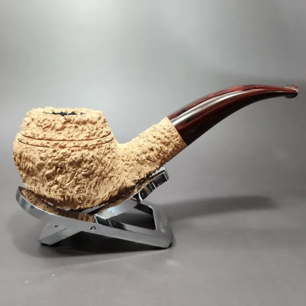 Pipe Tristan Granite Natural Bullmoose Handmade Briar Pipe, New - Image 3