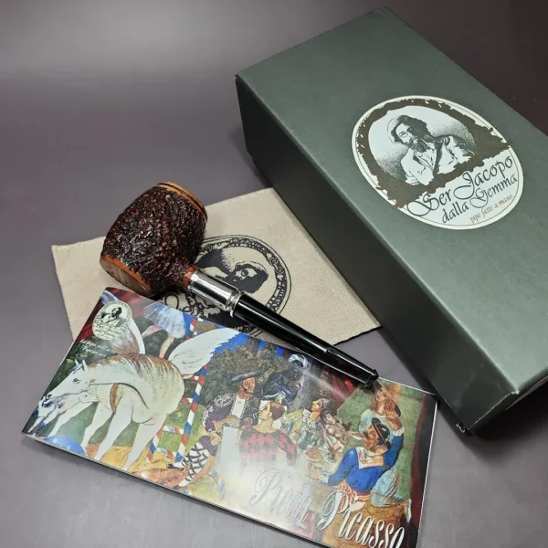 Ser Jacopo Picta Van Gogh 13 Rusticated Poker Estate Briar Pipe, Italian Estates - Image 3