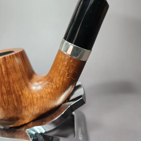 Gigi Fiamma Smooth Bent Billiard Estate Briar Pipe, Unsmoked, 9mm - Image 3