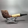 Kevin Arthur Rusticated Cutty w/ Zebrawood Estate Briar Pipe, American Estates - Image 3