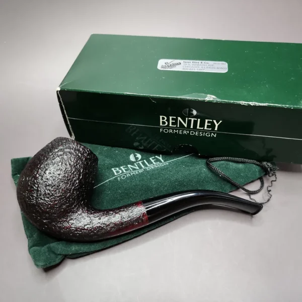 Bentley by Former Sandblasted Bent Egg Estate Briar Pipe, Unsmoked - Image 3