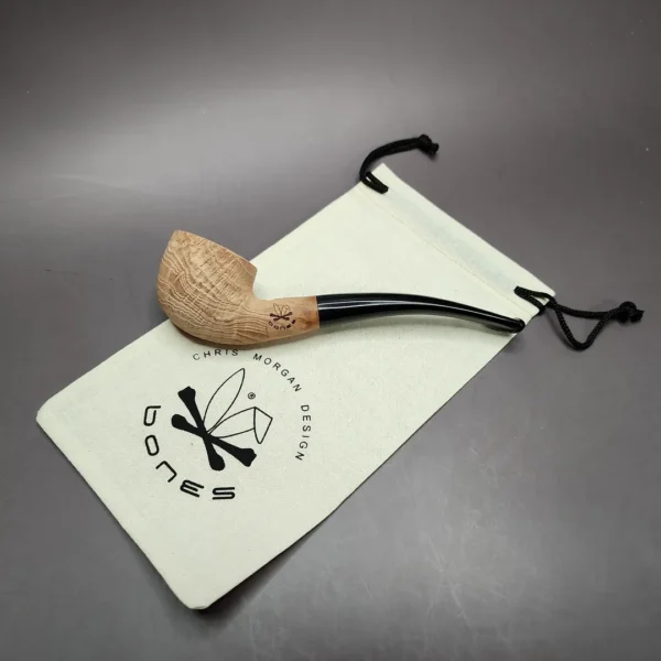 Morgan Bones Small Sandblasted Pot Briar Pipe, New - Image 3