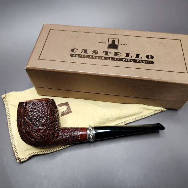 Castello Le Catene Old Antiquari 86/250 Sandblasted Apple Estate Briar Pipe, Unsmoked - Image 3