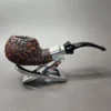 Brebbia First Rusticated Author w/ Silver Estate Briar Pipe, Italian Estates - Image 3