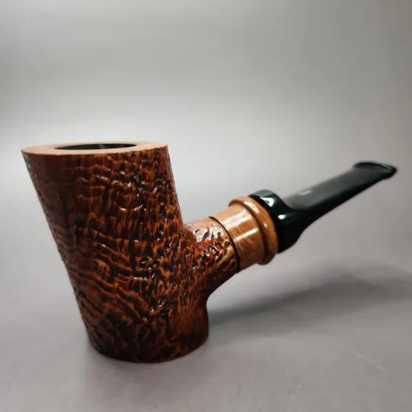 Ser Jacopo Delecta B S2 Sandblasted Poker Estate Briar Pipe, Italian Estates - Image 4