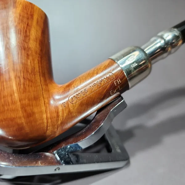 James Upshall P Grade XL Dublin w/ Silver Spigot Estate Briar Pipe, Unsmoked - Image 4