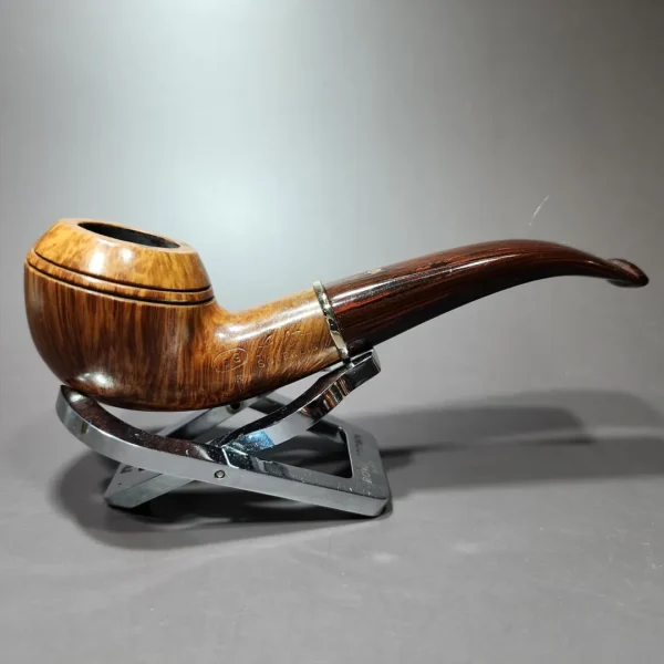 Ashton 1992 Sovereign Straight Grain 3 Rhodesian w/ Gold Estate Briar Pipe, English Estates - Image 4
