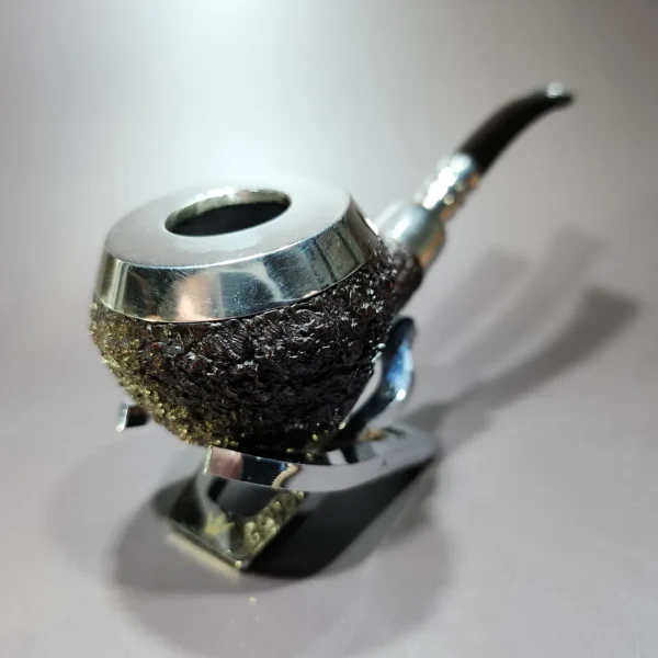 Ferndown Bark 3 Star XL Rhodesian w/ Silver Spigot & Cap Estate Briar Pipe, English Estates - Image 4