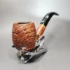 Viprati Sandblasted Bent Billiard Estate Briar Pipe, Italian Estates - Image 4