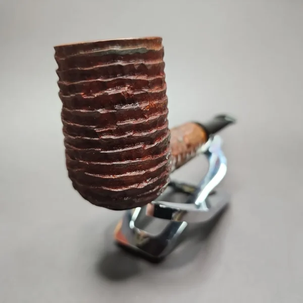 Bennie Joe Rusticated Nosewarmer Stack Handmade Briar Pipe, New - Image 4