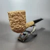 Pipe Tristan Natural Granite Rusticated Dublin Handmade Briar Pipe, New - Image 4
