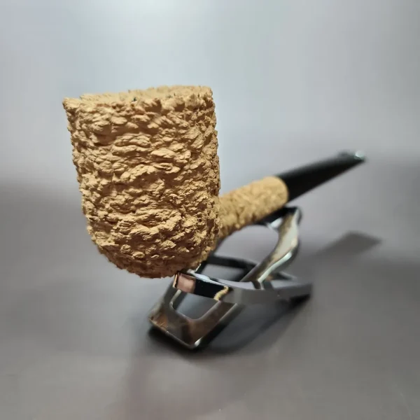 Pipe Tristan Natural Granite Rusticated Dublin Handmade Briar Pipe, New - Image 4